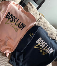 Load image into Gallery viewer, Boss Lady Vibes Sweatshirt or Tee